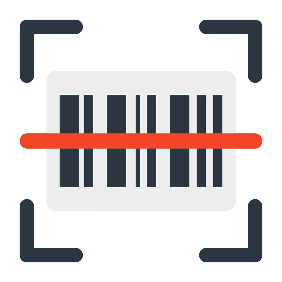 A colorful design icon of barcode scanning vector