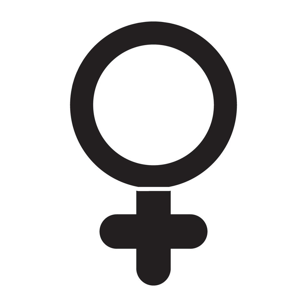 un único diseño icono de hembra género vector