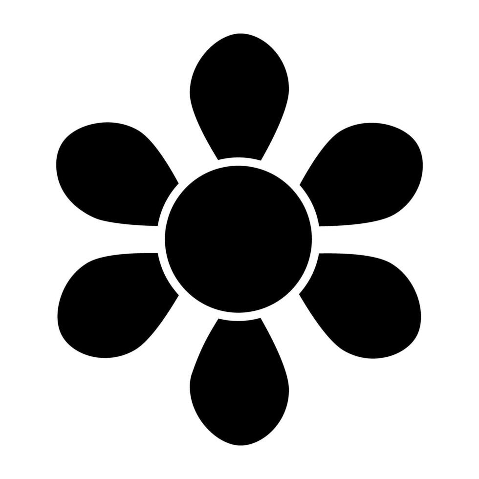 A beautiful flower icon, editable vector