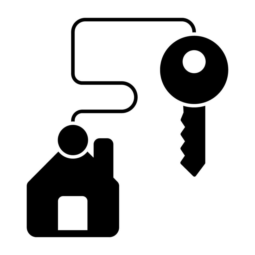 A trendy vector design of home key