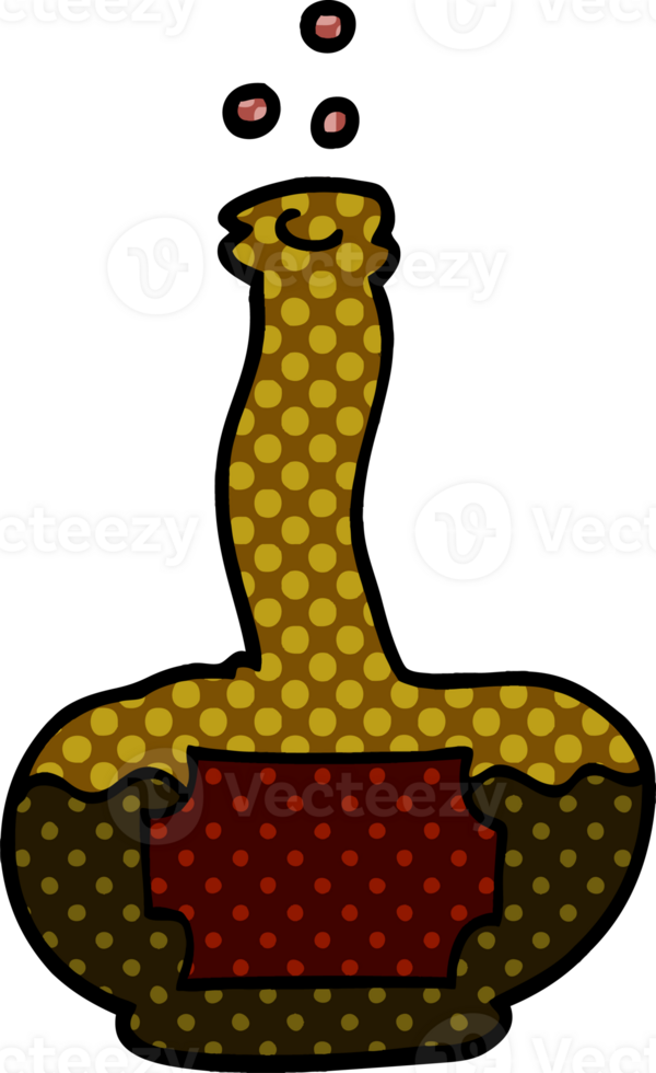 cartoon doodle old rum bottle png