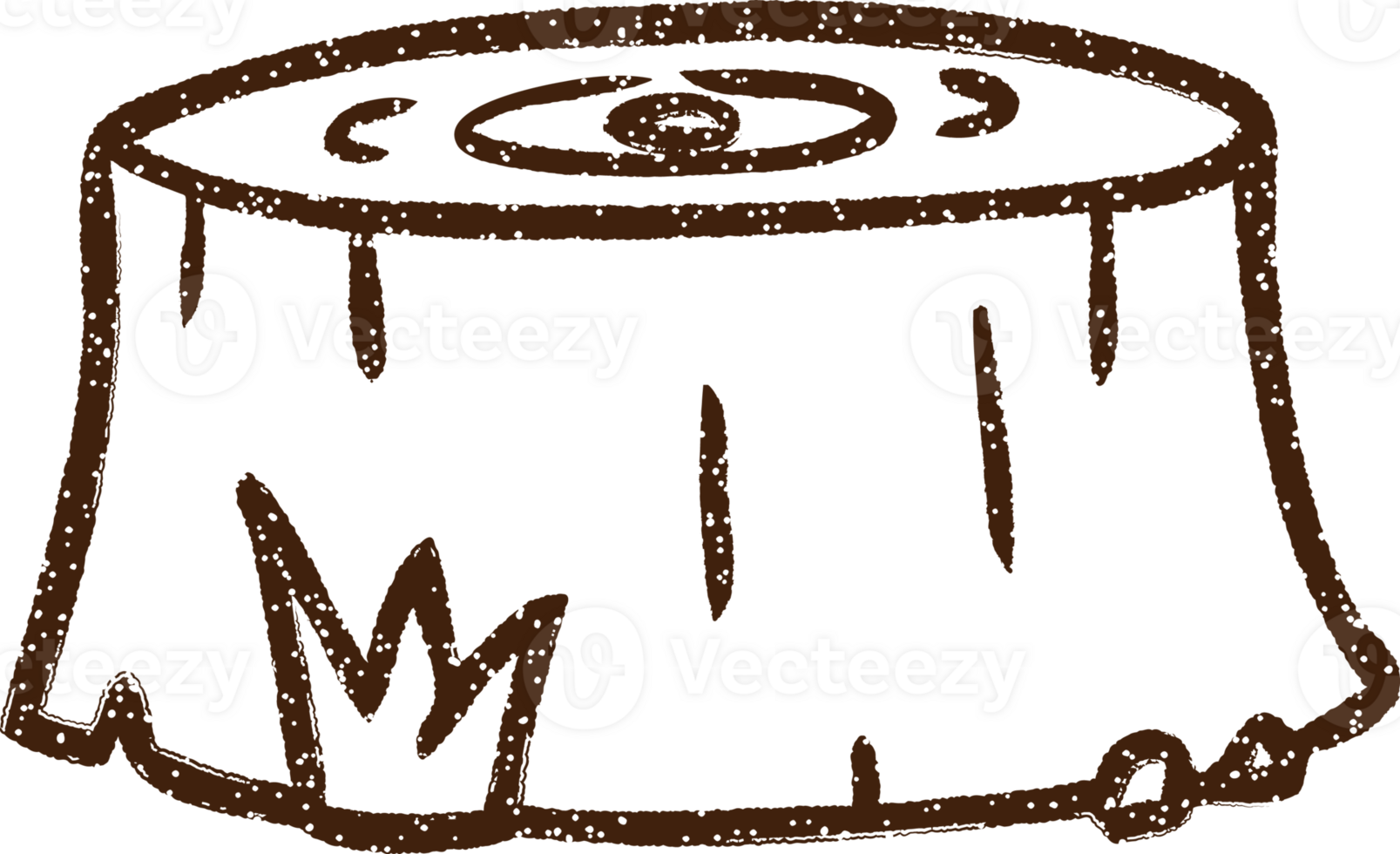 Tree Stump Charcoal Drawing png