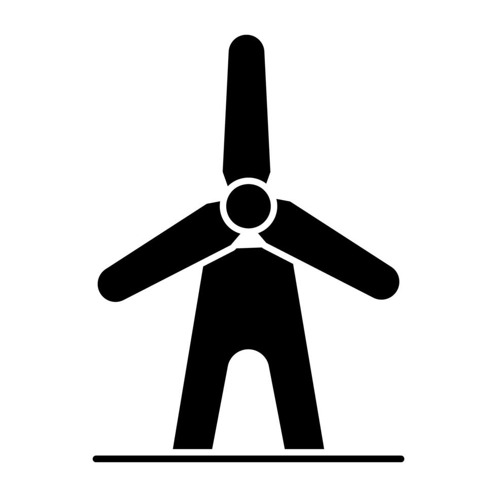 An editable design icon of domestic windmill vector