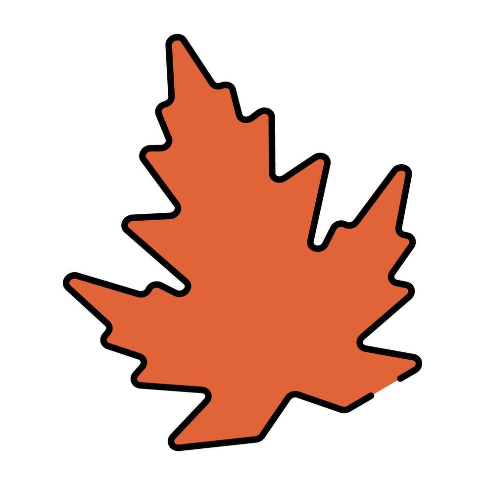 Trendy vector design of autumn leaf