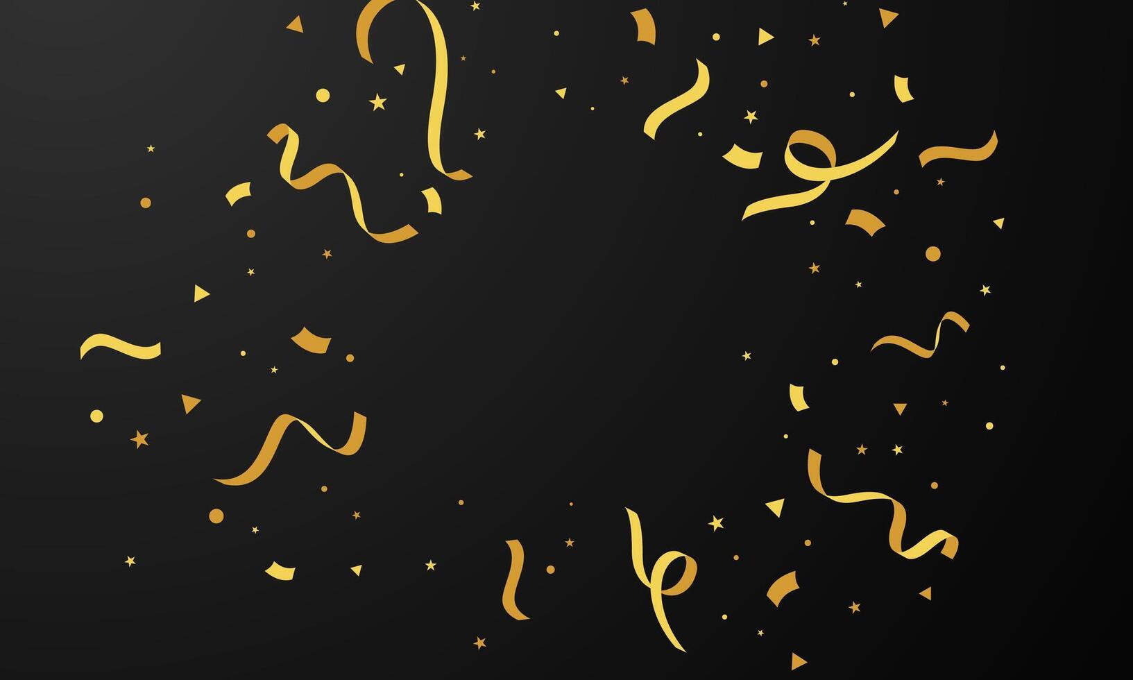 golden confetti background for festival decoration vector illustration