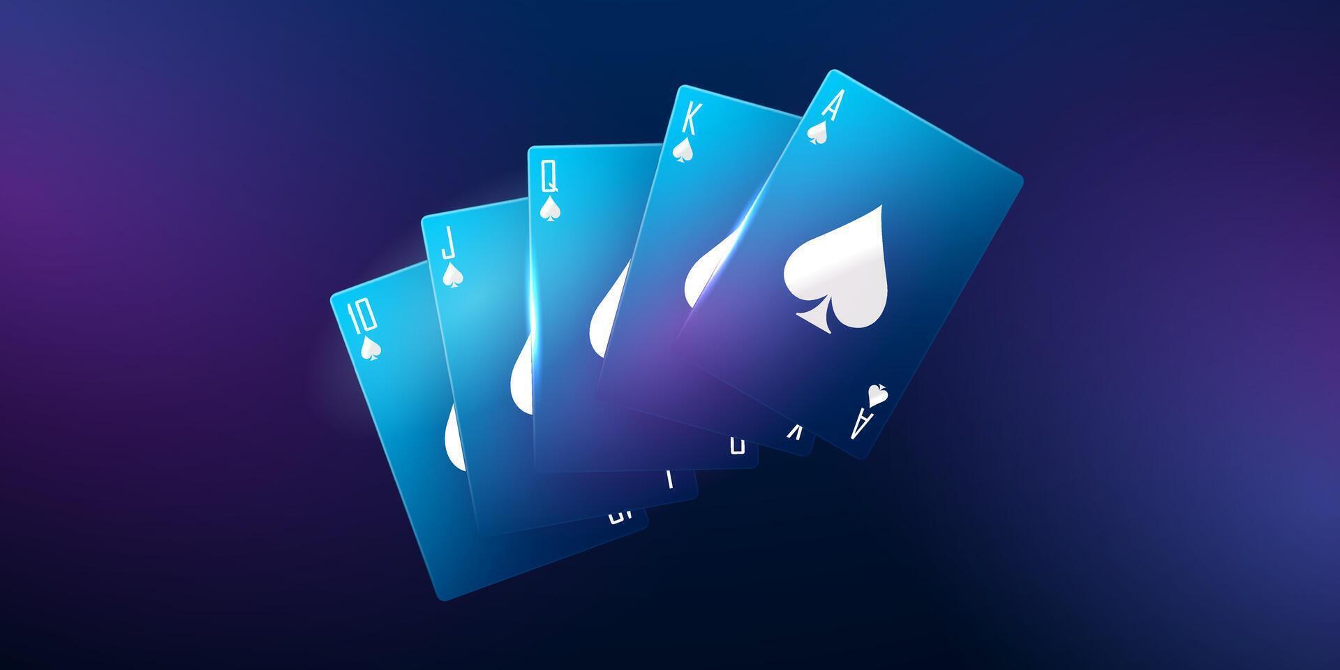 casino background design with luxury poker cards vector illustration