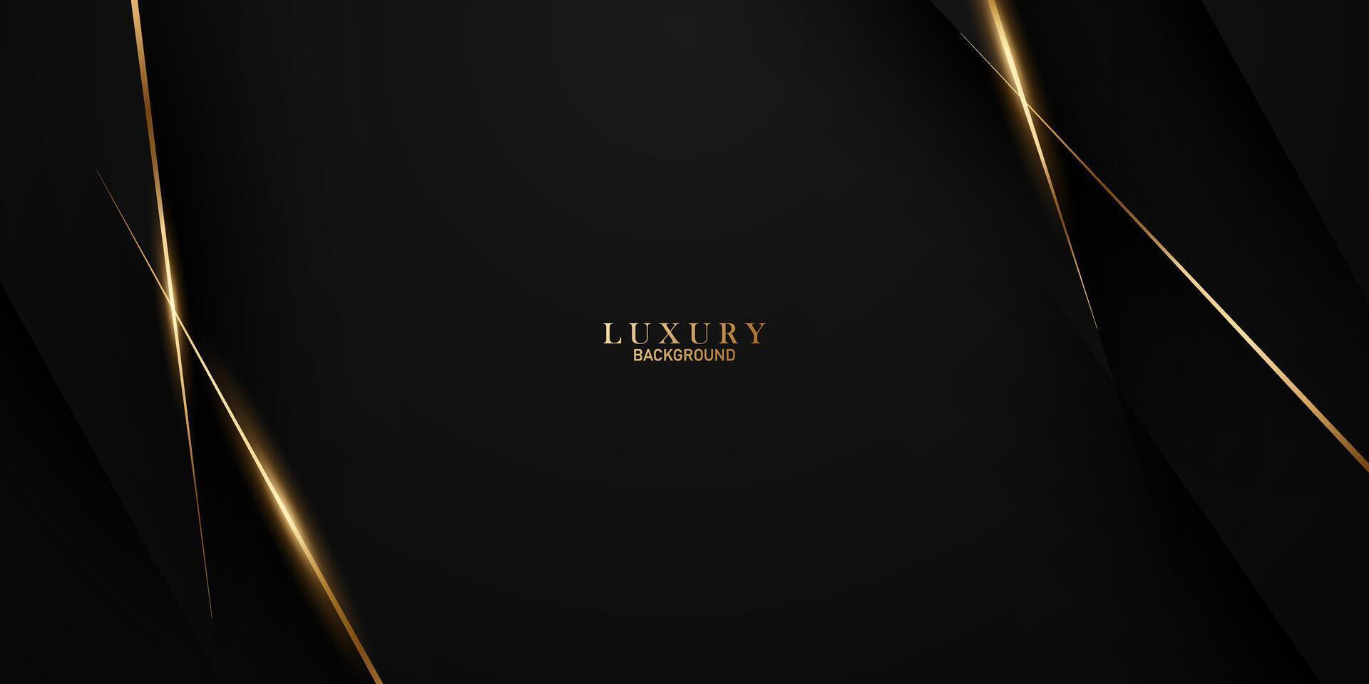 Abstract modern design black background with luxury golden elements vector illustration.