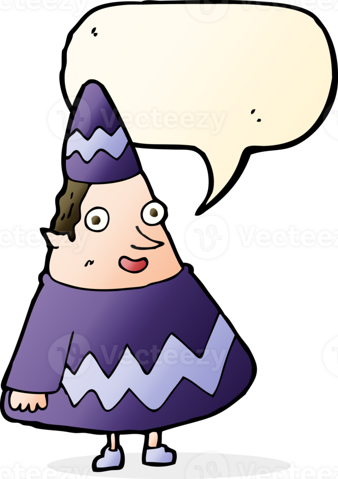 cartoon elf with speech bubble png