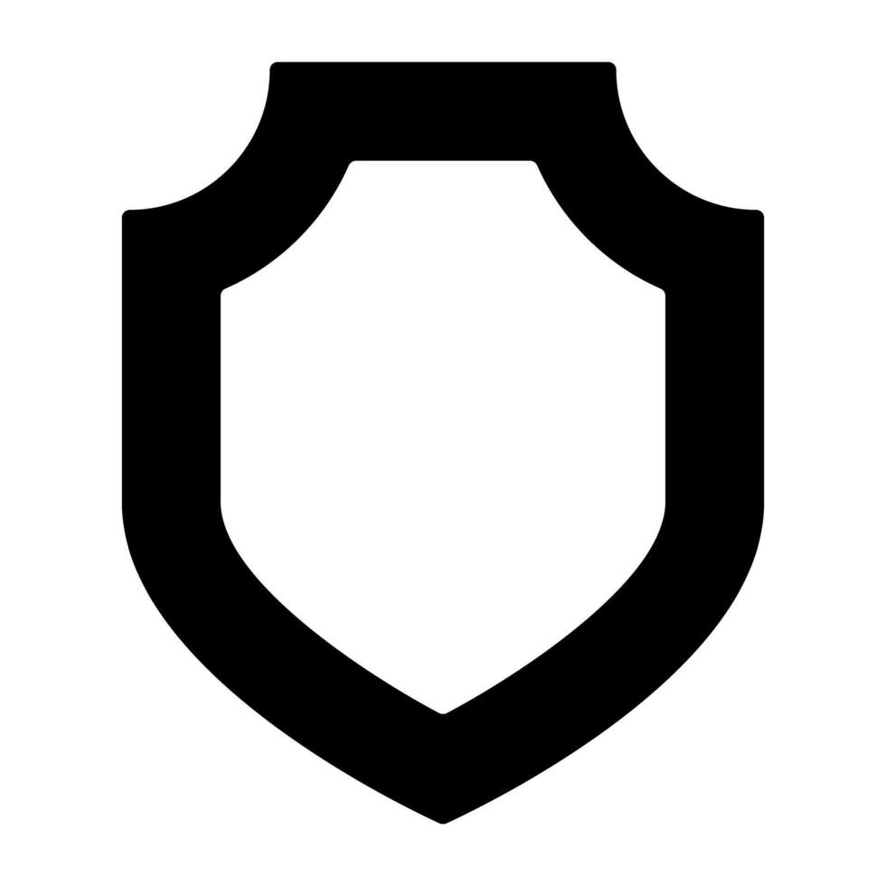 An editable design icon of security shield vector