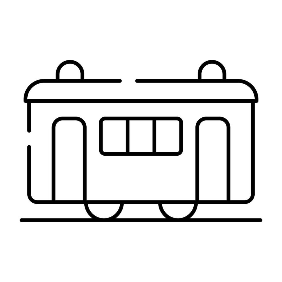 A trendy design icon of train bogie vector