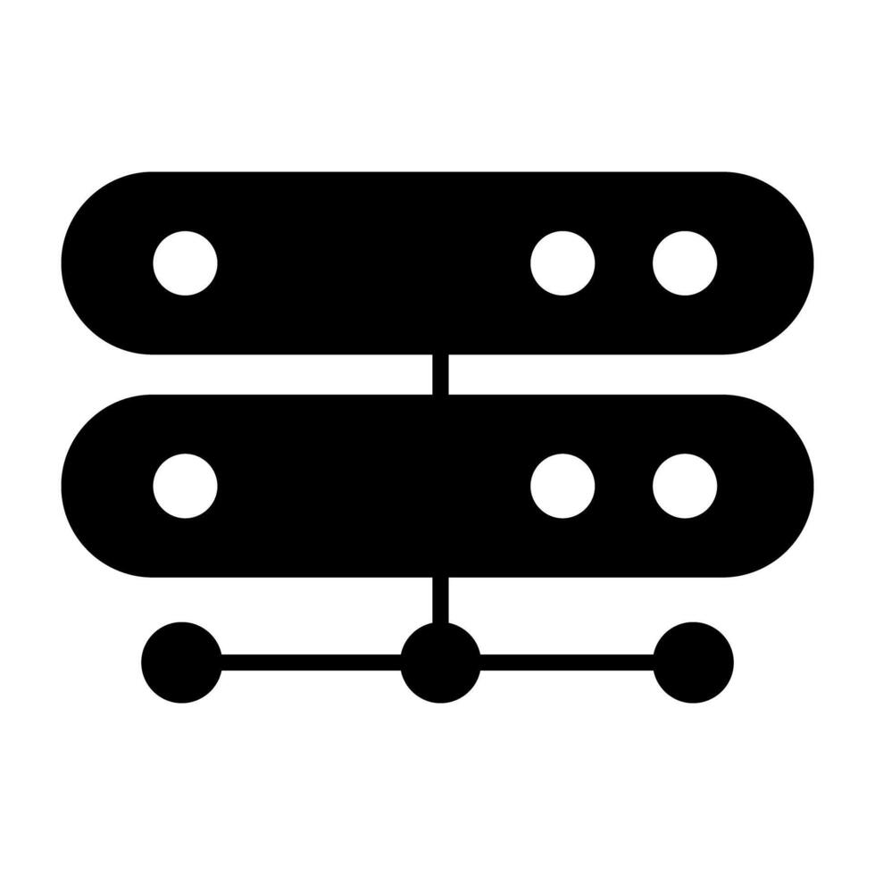 An icon design of network server vector