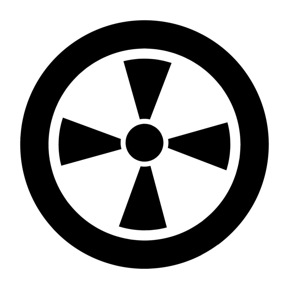 An editable design icon of radioactive sign vector