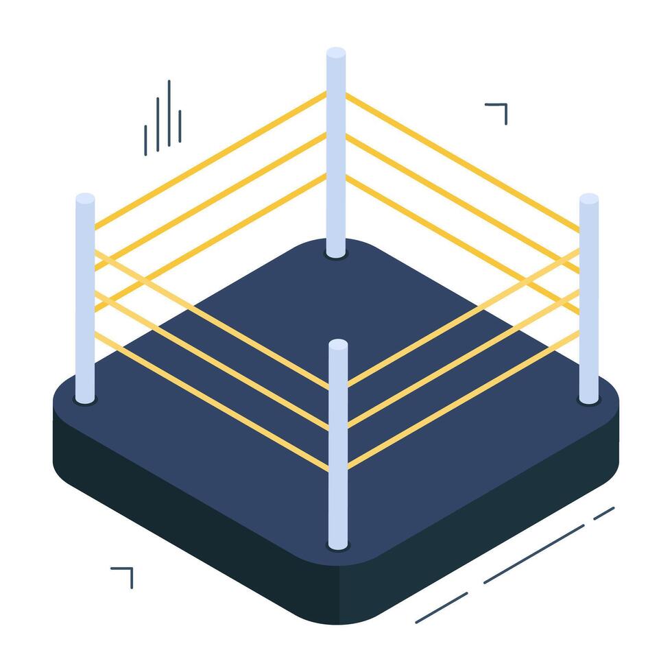 un ícono de diseño único del ring de boxeo vector