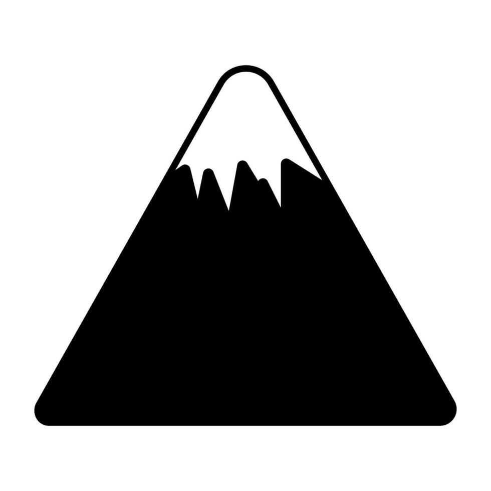 Vector design icon of mountains