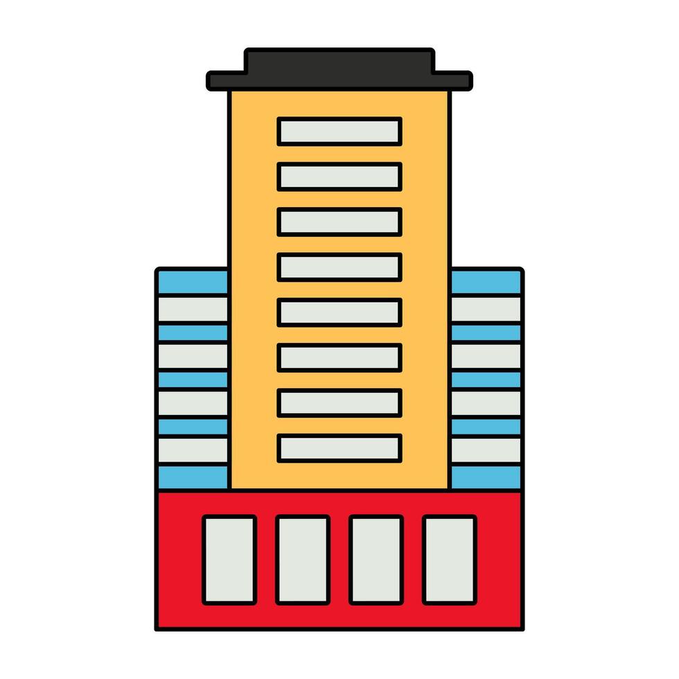 A unique design icon of skyscraper vector