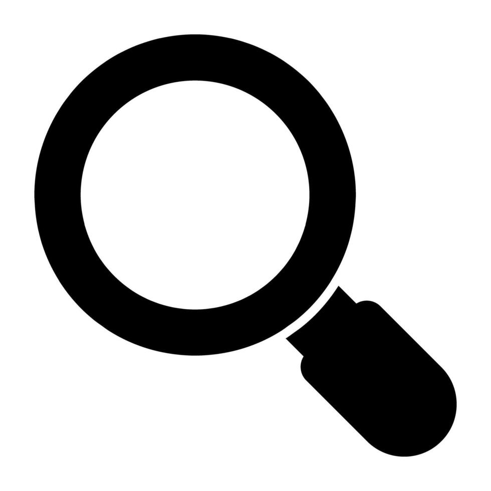 Trendy solid design icon of magnifying glass vector