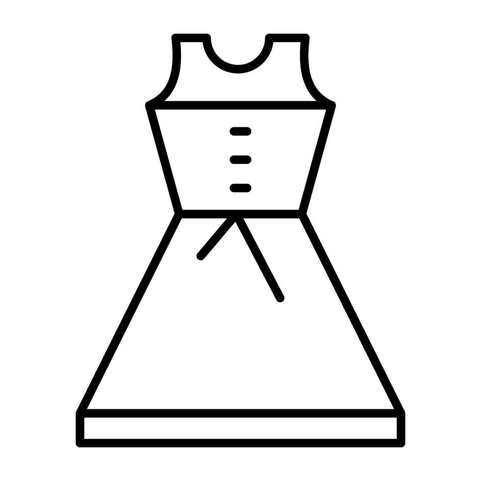 A beautiful design icon of frock, partywear vector