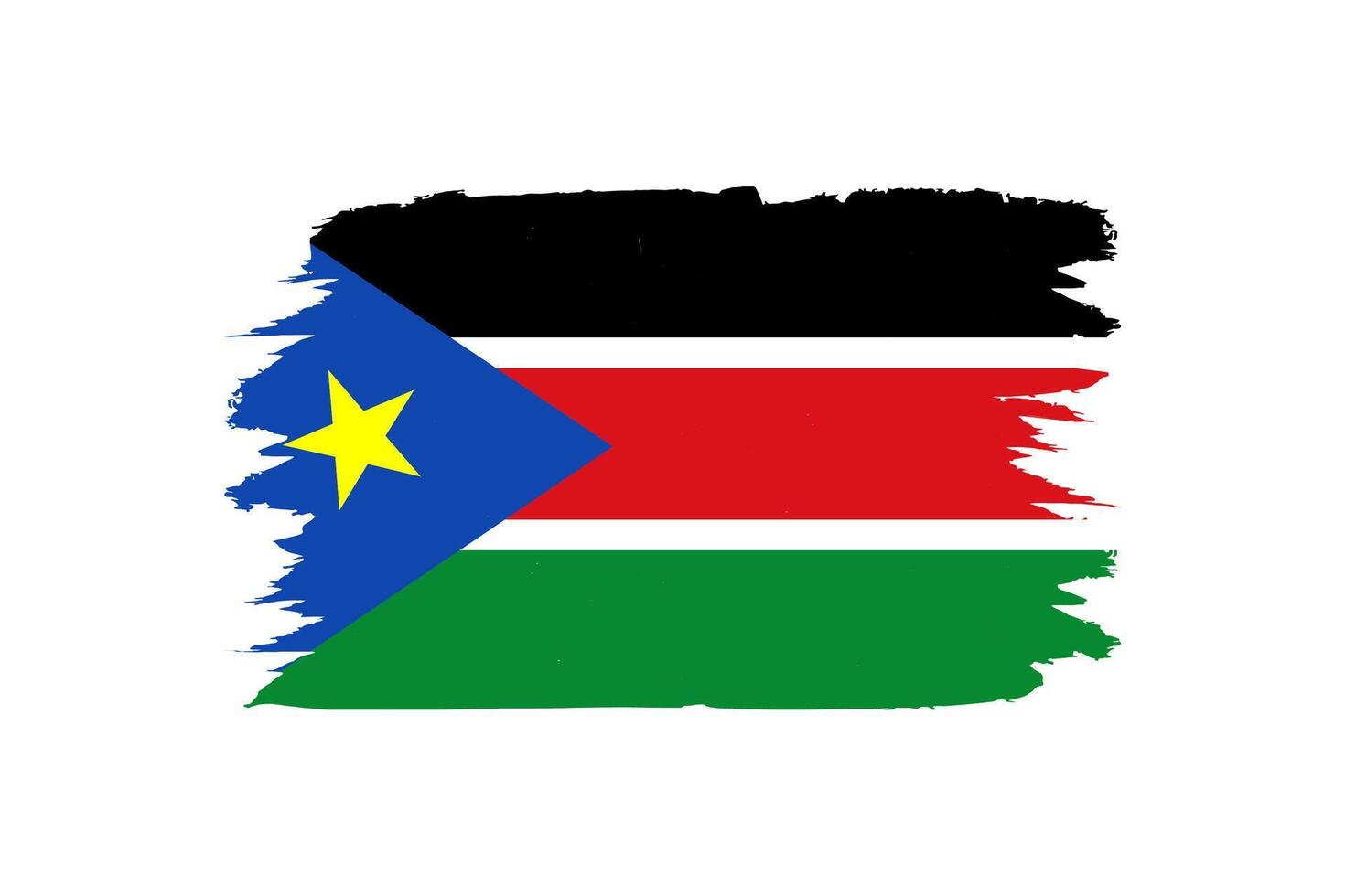 Flag of South Sudan vector illustration