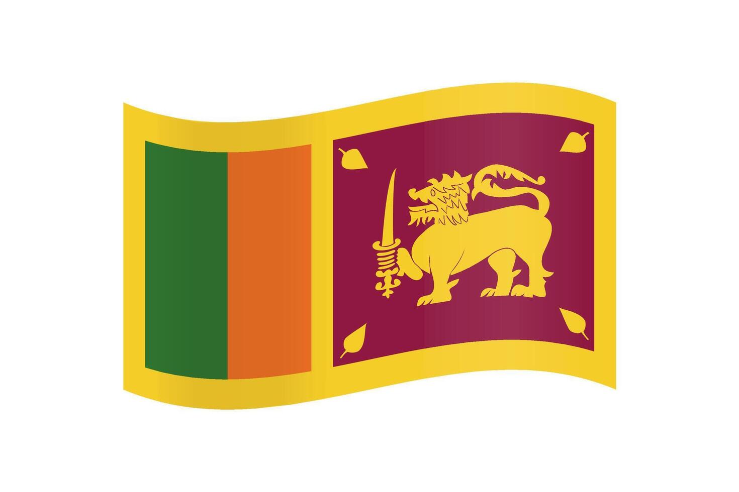 bandera de sri lanka vector ilustración