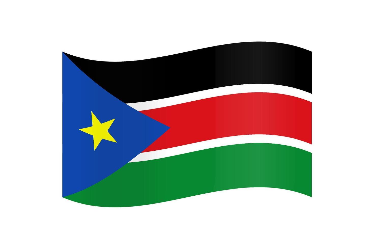 Flag of South Sudan vector illustration