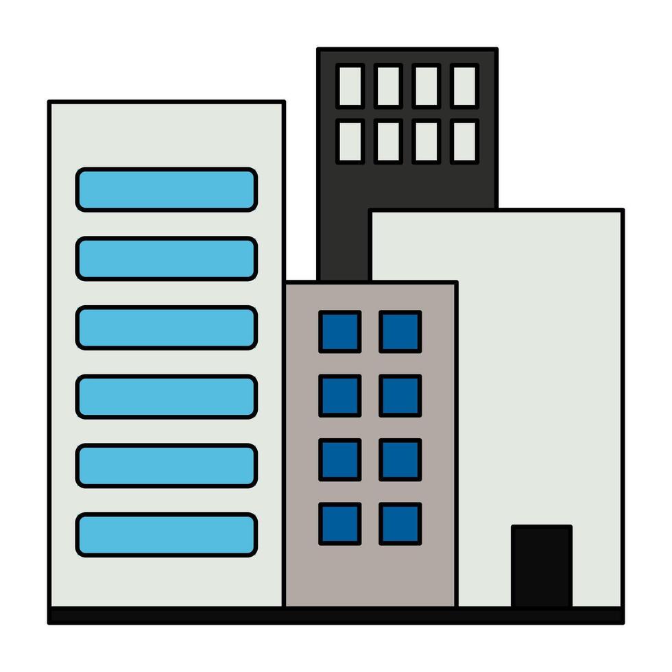 A unique design icon of city building vector