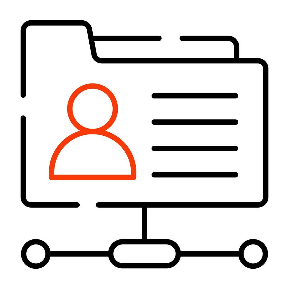 An amazing design icon of network folder vector