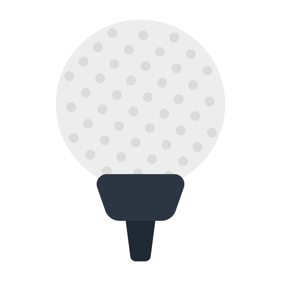 un icono de diseño único de tee de golf vector