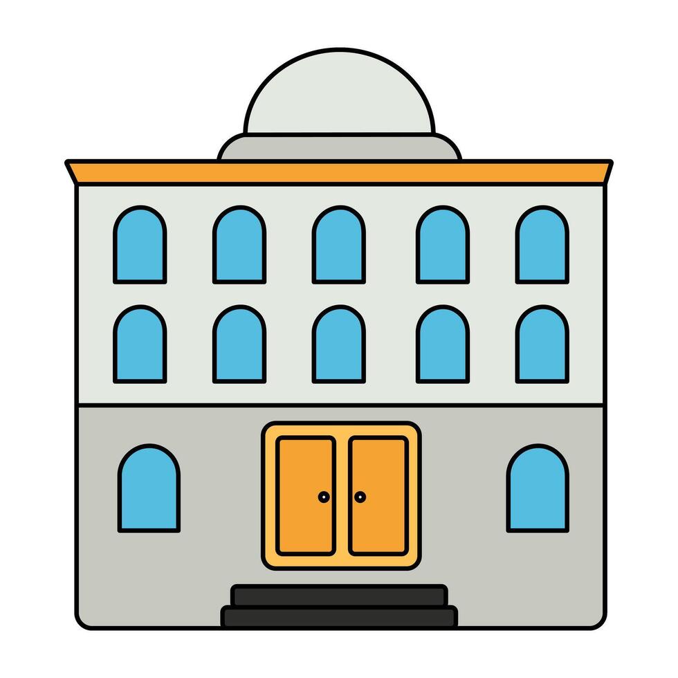 A unique design icon of city building vector