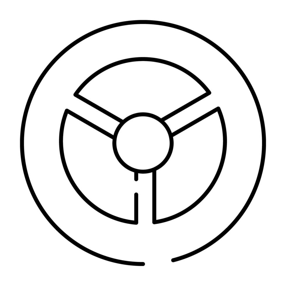 A unique design icon of car steering vector