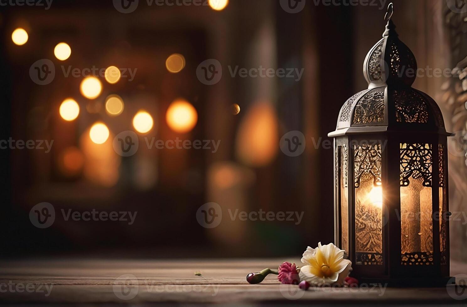 AI generated Islamic style Background design for ramadan celebration photo