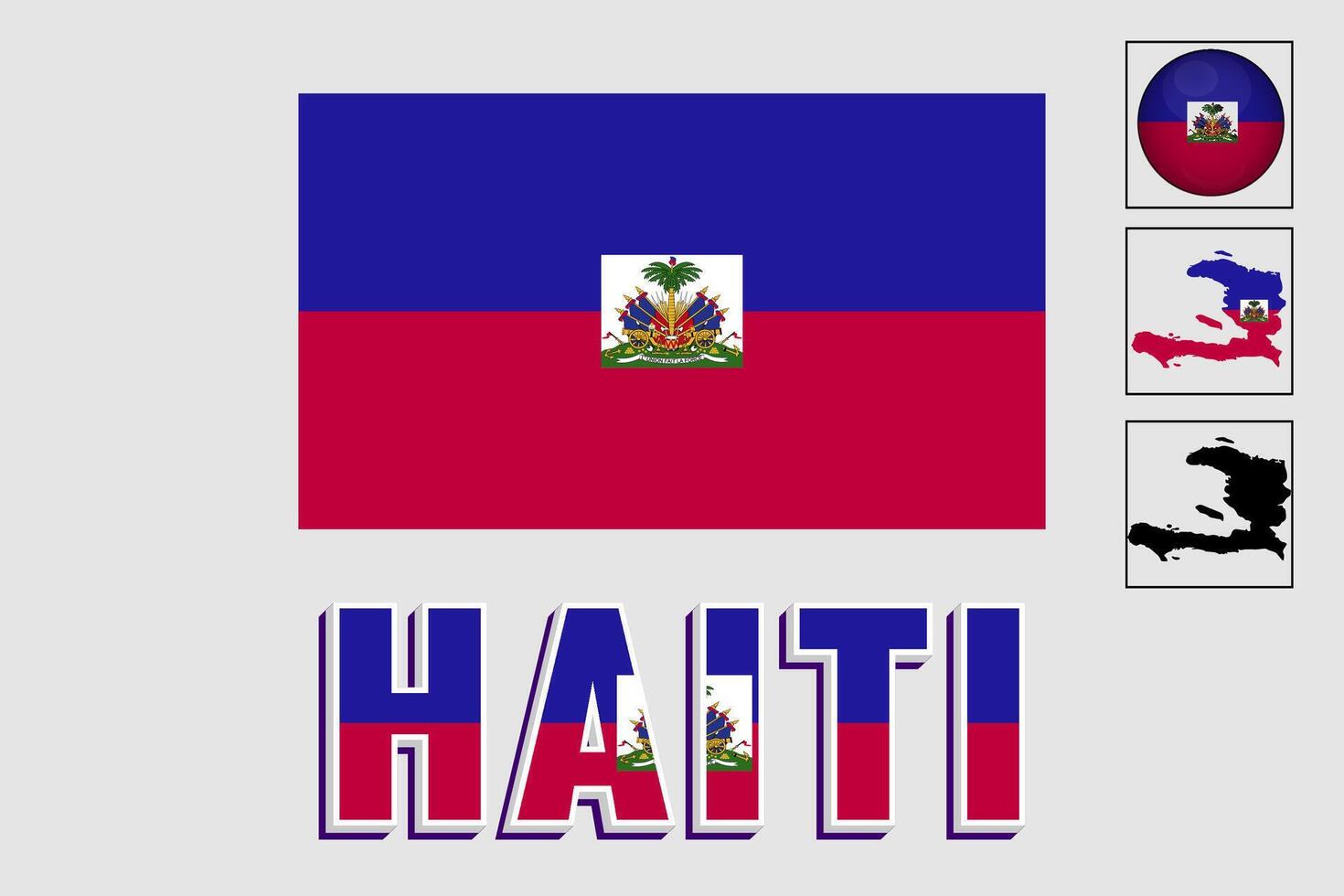 Haiti map isolated on white background, vector illustration design