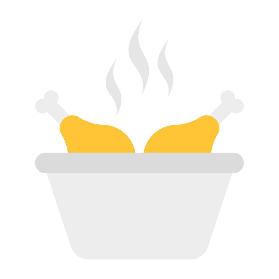 A unique design icon of drumsticks bucket vector