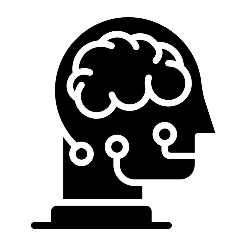 icono de diseño moderno del cerebro vector