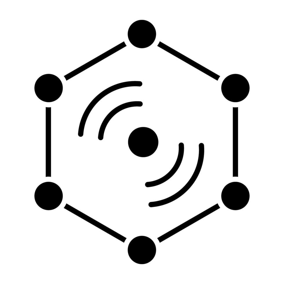 An editable design icon of WiFi network vector