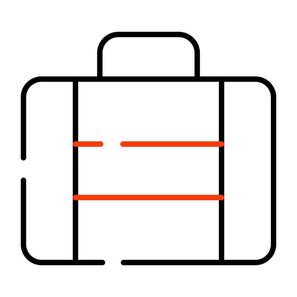 An editable design icon of bag vector