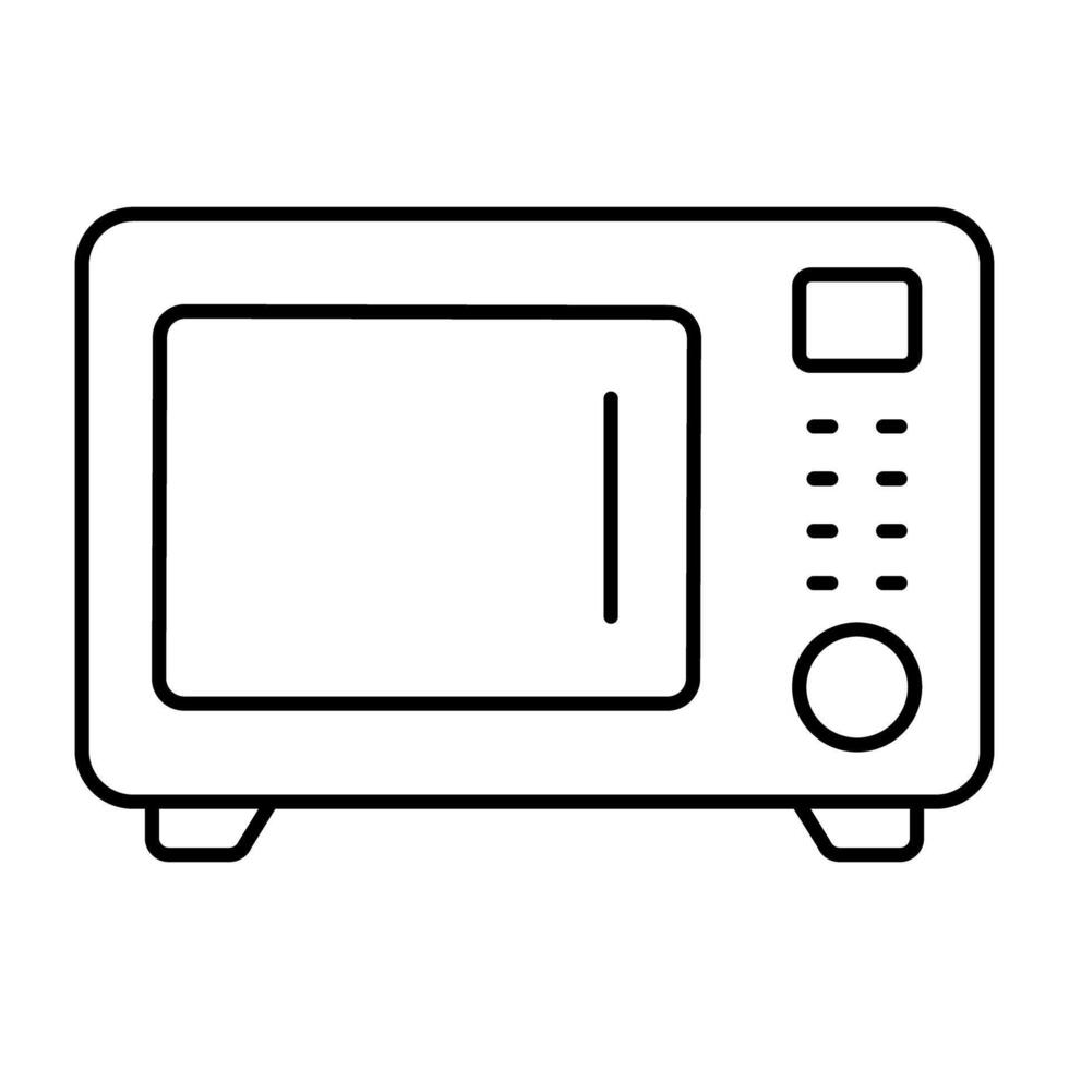 A creative design icon of microwave, kitchen appliance vector