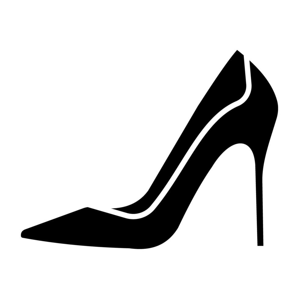 Trendy vector design of high heel, ladies footwear accessory