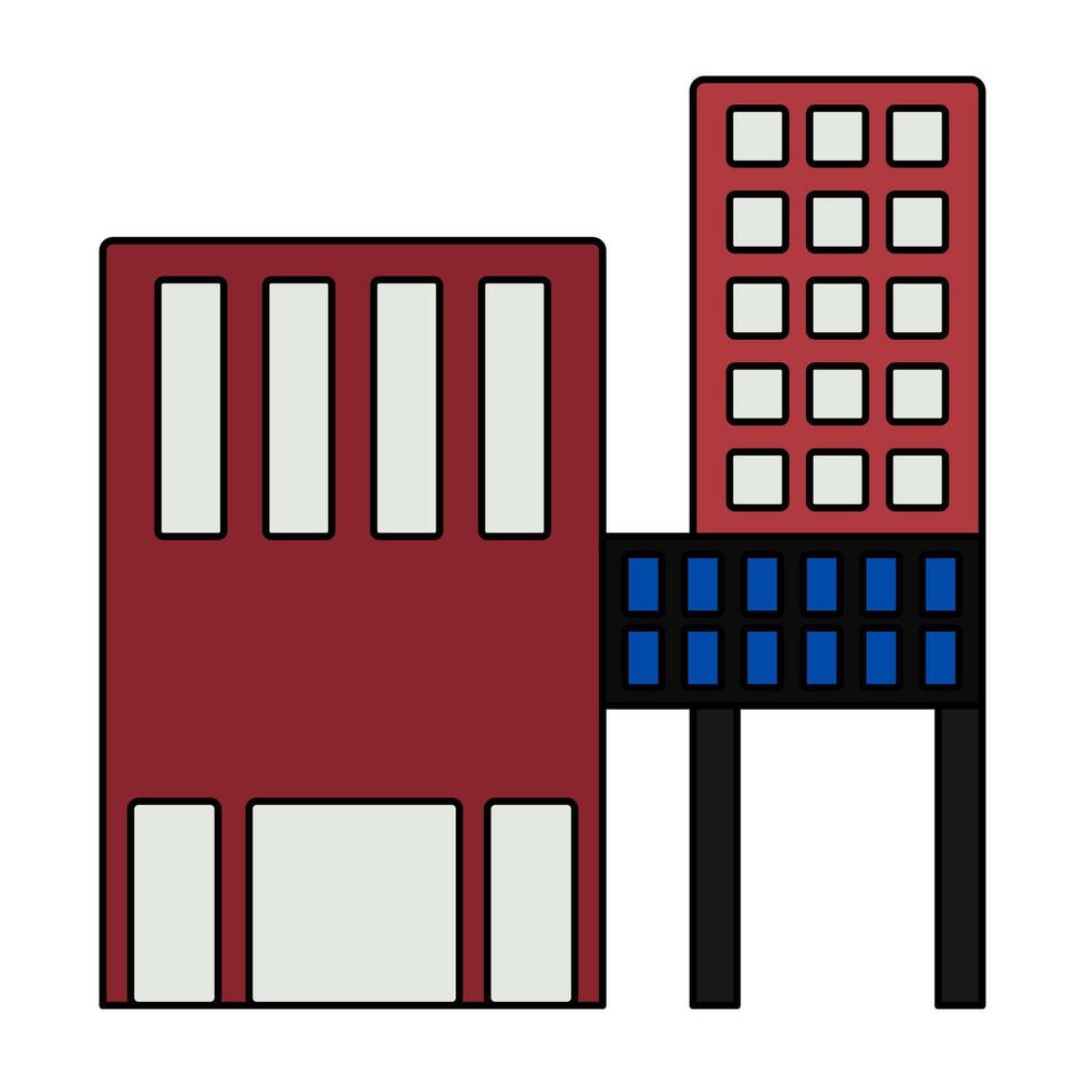 un único diseño icono de ciudad arquitectura vector