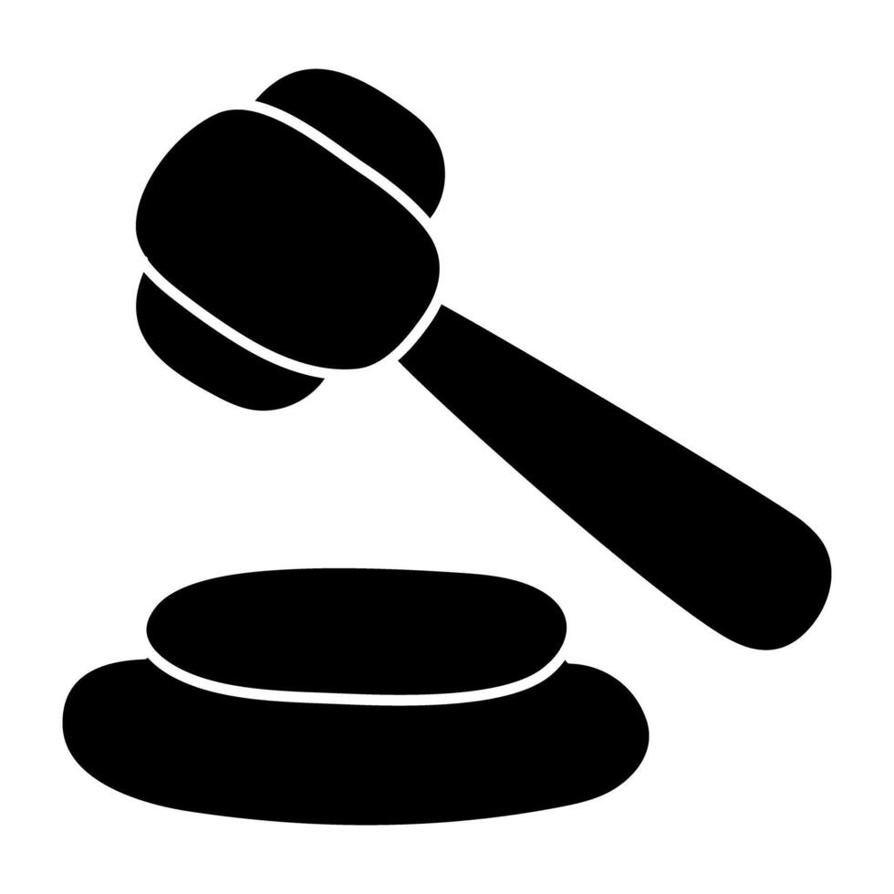 An icon design of gavel vector