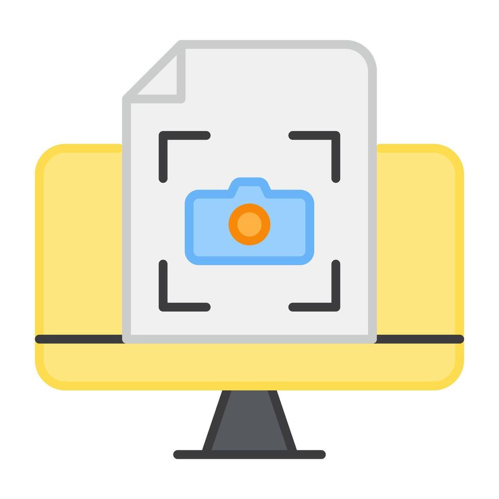 An editable design icon of camera focus vector