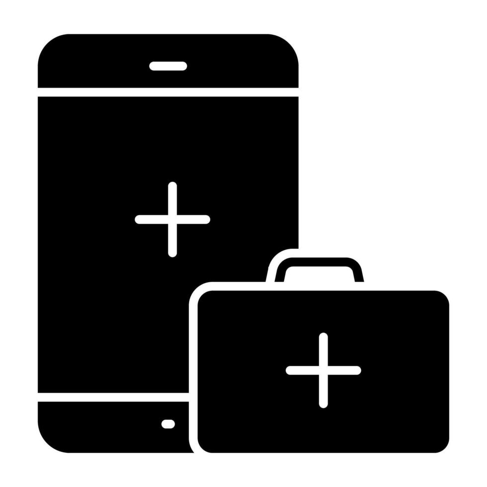 Modern design icon of mobile healthcare app vector