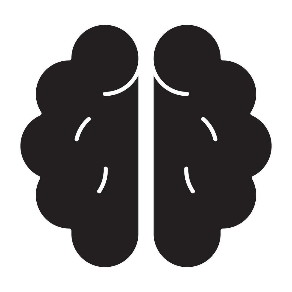 An editable design icon of brain vector