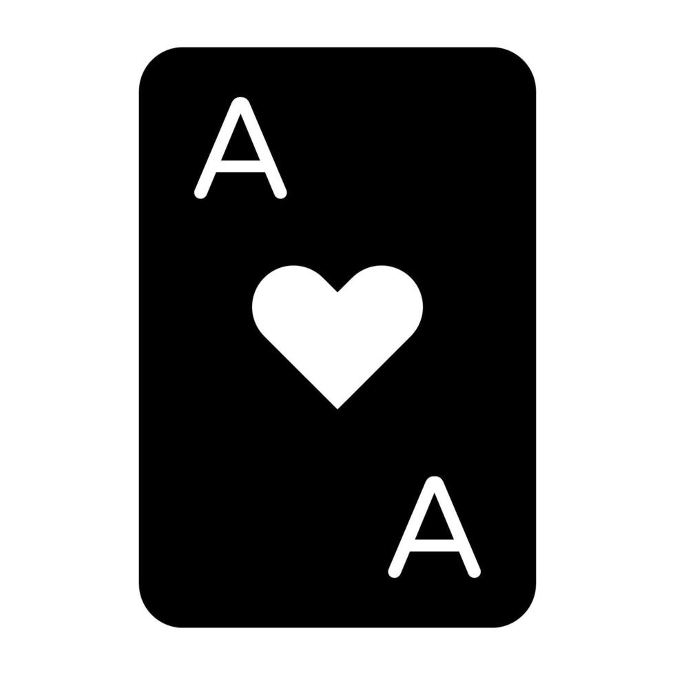 Ace of heart icon in creative design vector