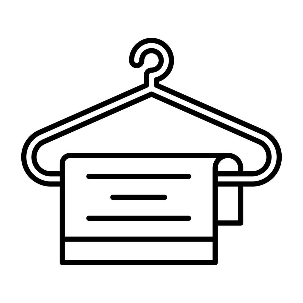 Editable design icon of hanging towel vector