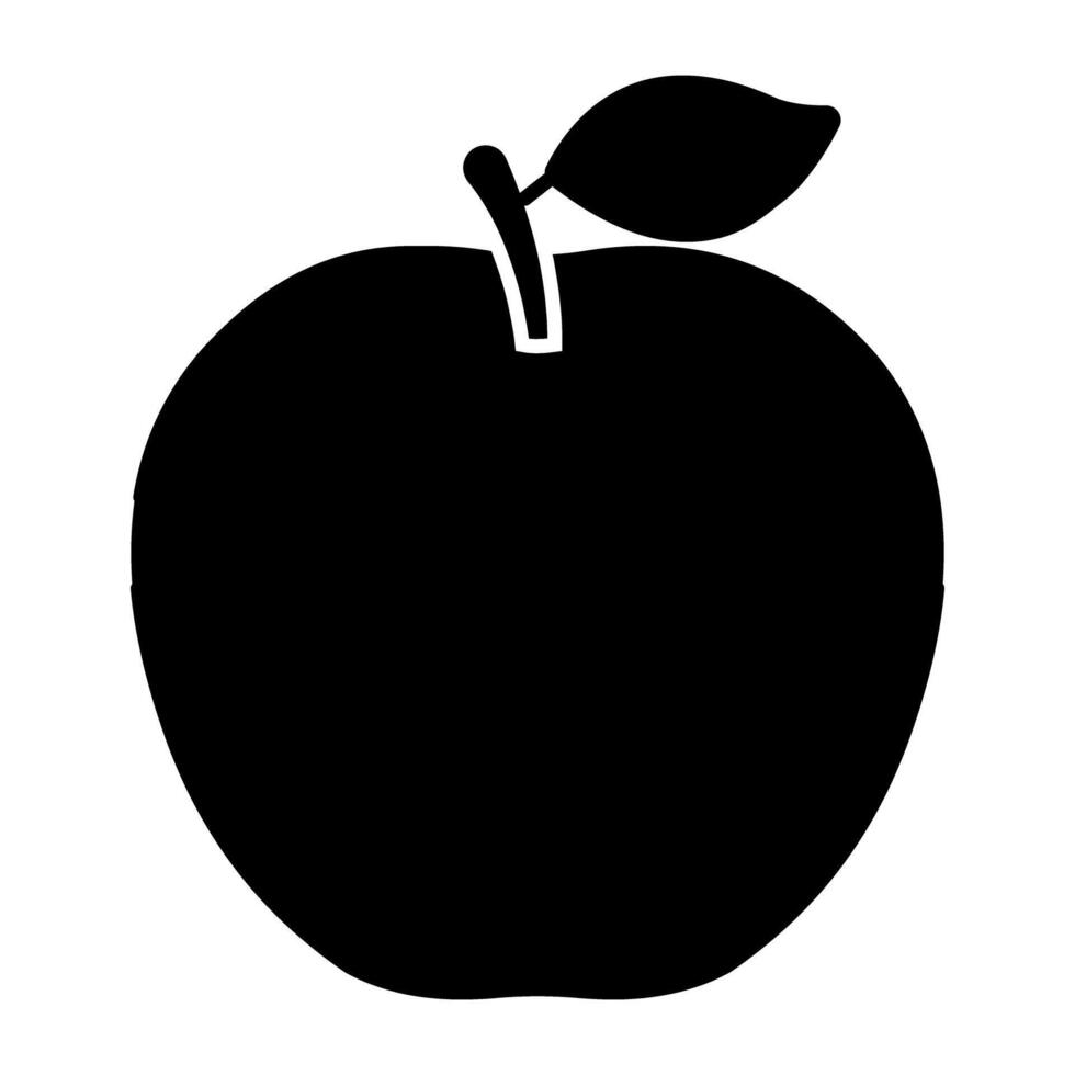 un encantador icono de fruta, manzana vector