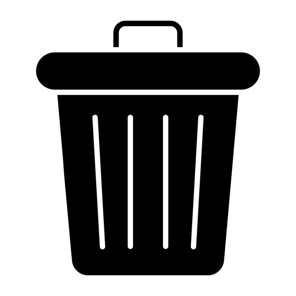 Dustbin icon, editable vector