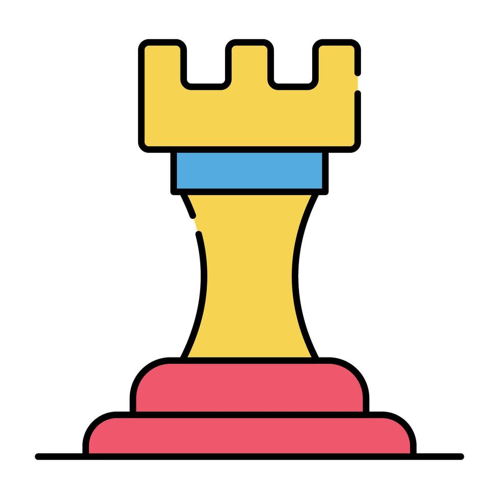 A perfect design icon of chess rook vector