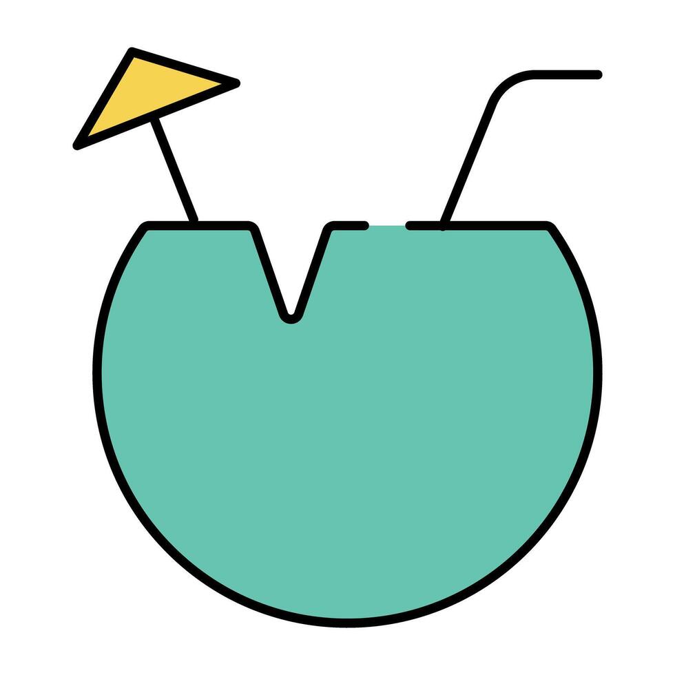 A premium download icon of coconut water vector