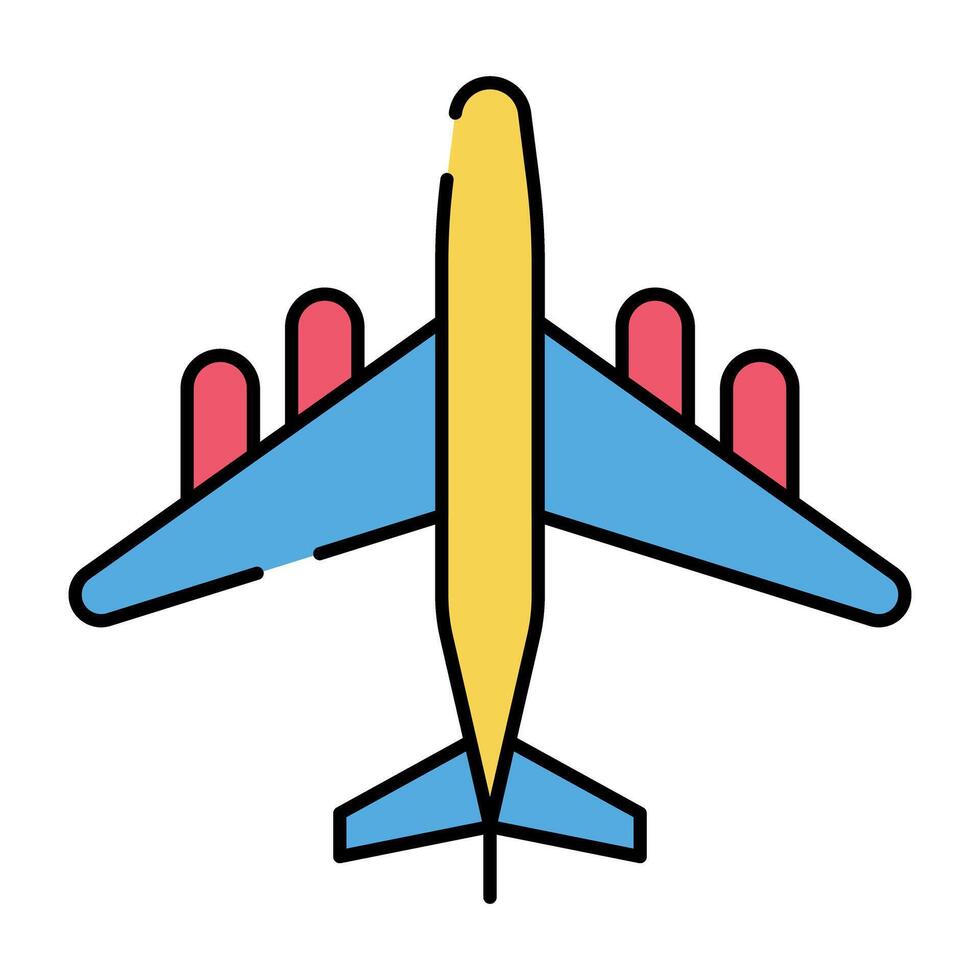 It's time to travel by air, flat design of airplane vector