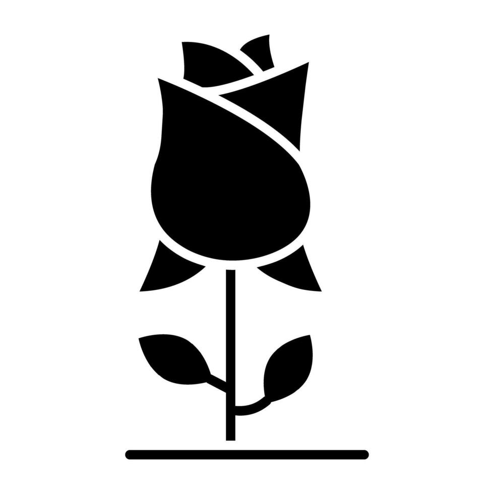 A trendy vector design of rosebud